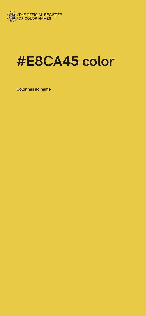 #E8CA45 color image