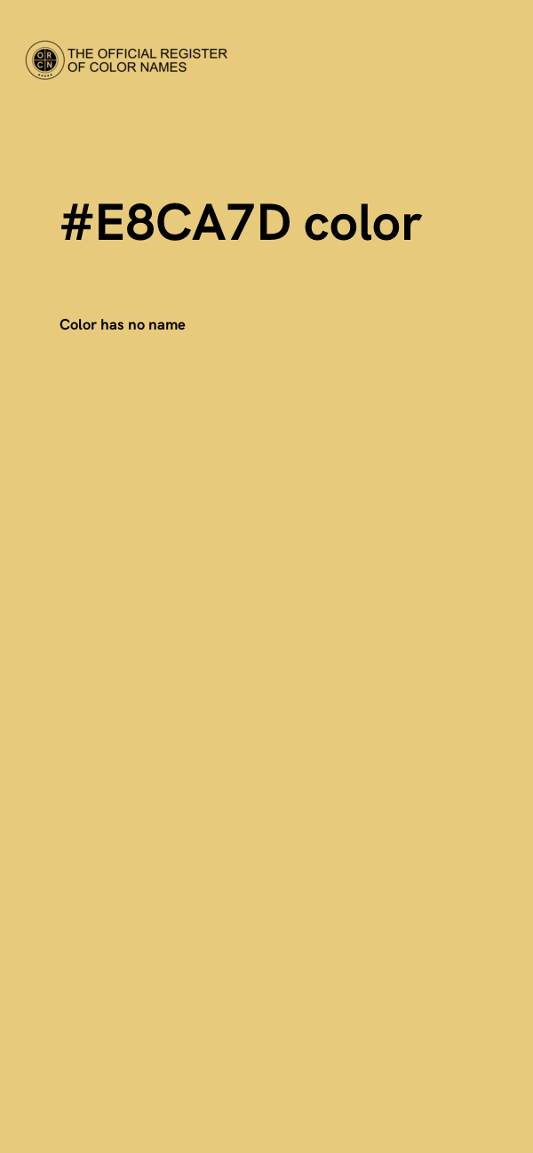#E8CA7D color image