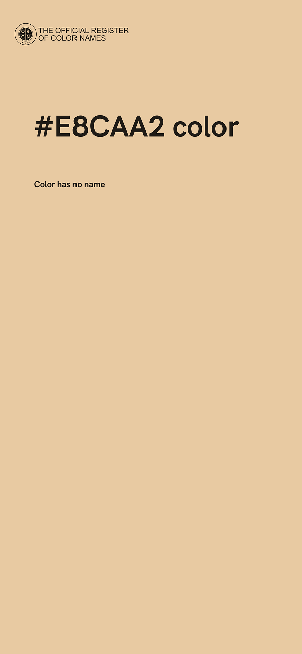 #E8CAA2 color image