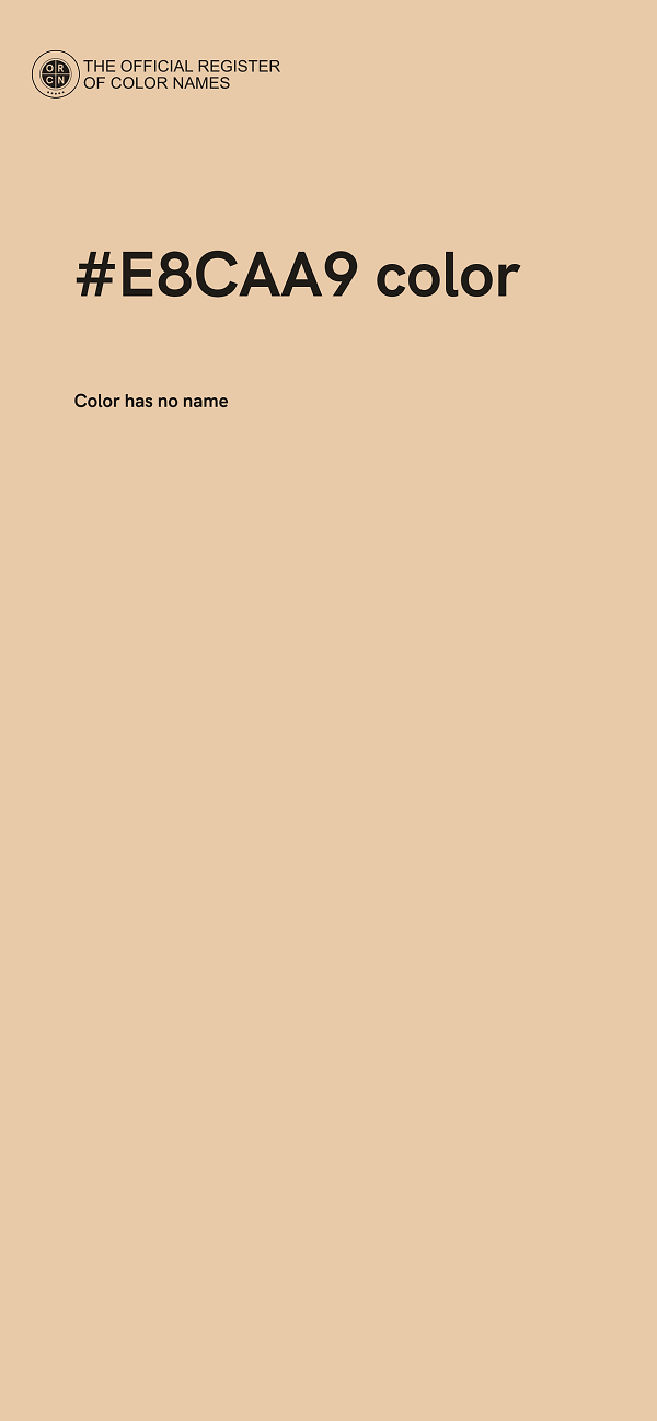 #E8CAA9 color image