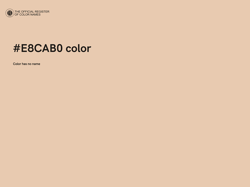 #E8CAB0 color image