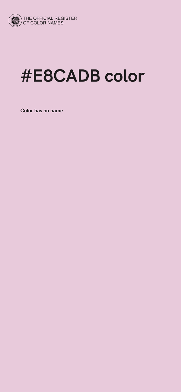 #E8CADB color image