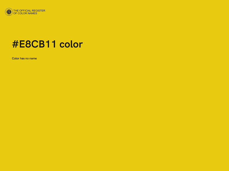 #E8CB11 color image
