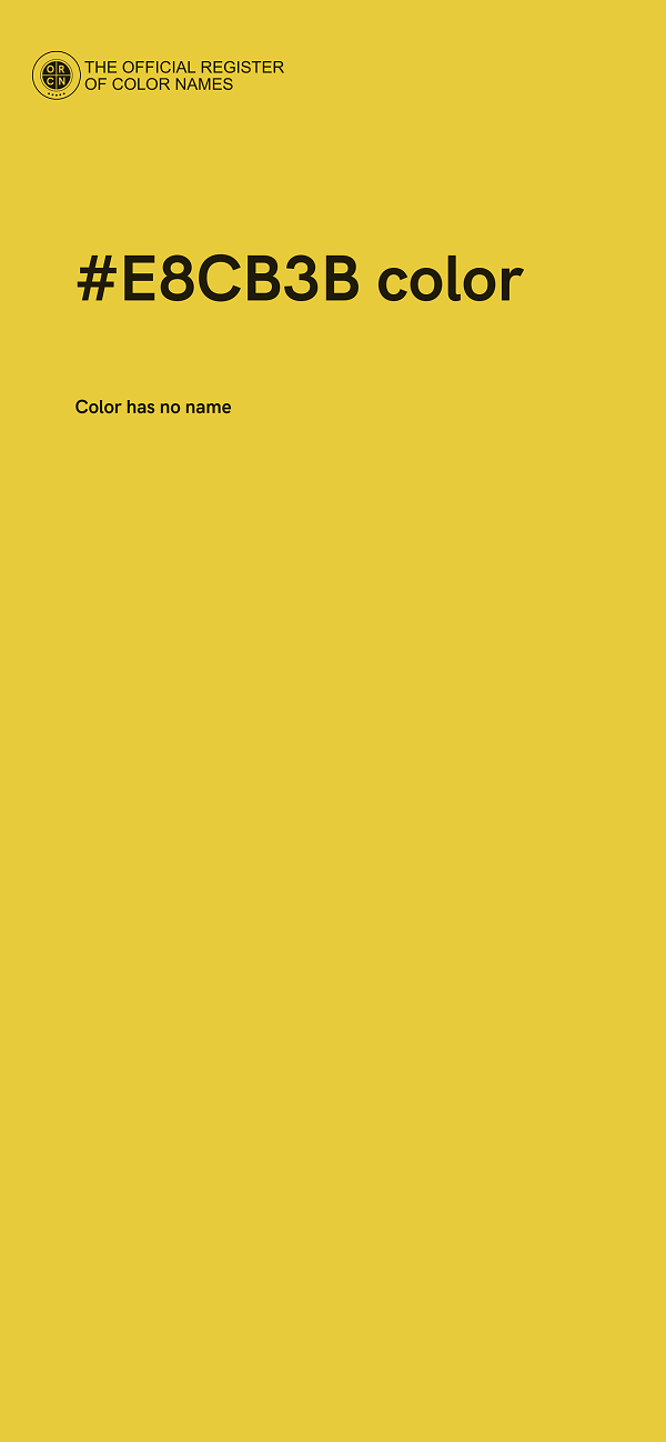 #E8CB3B color image