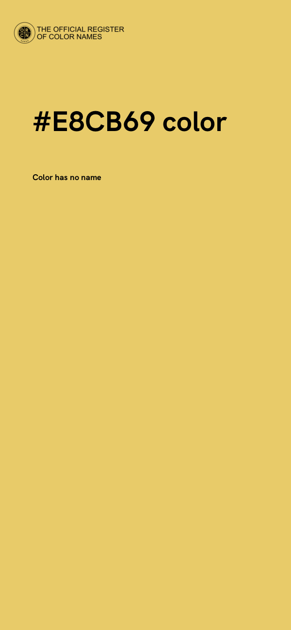 #E8CB69 color image