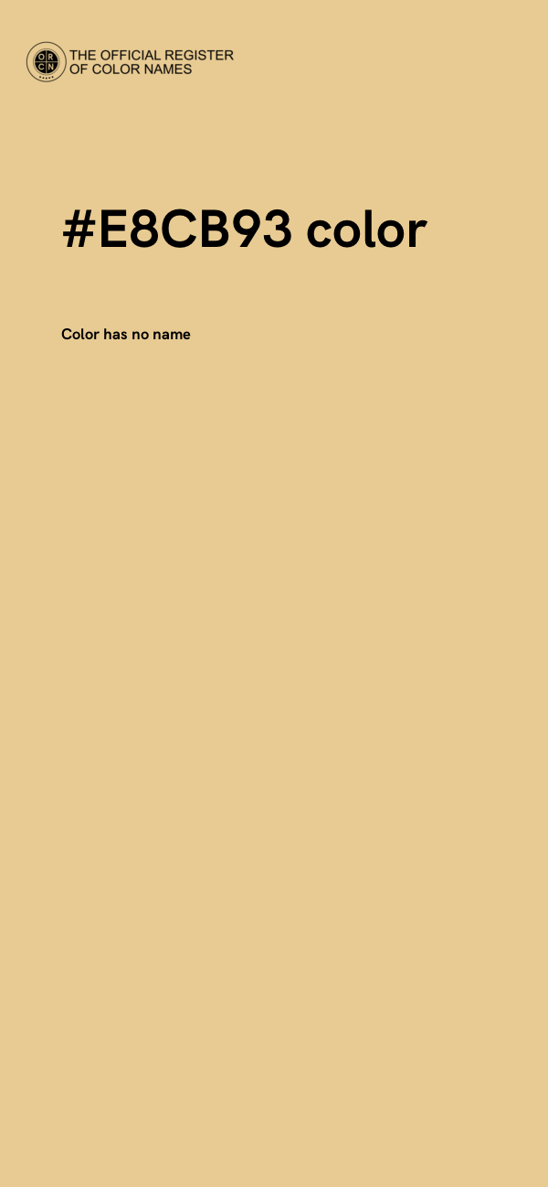 #E8CB93 color image