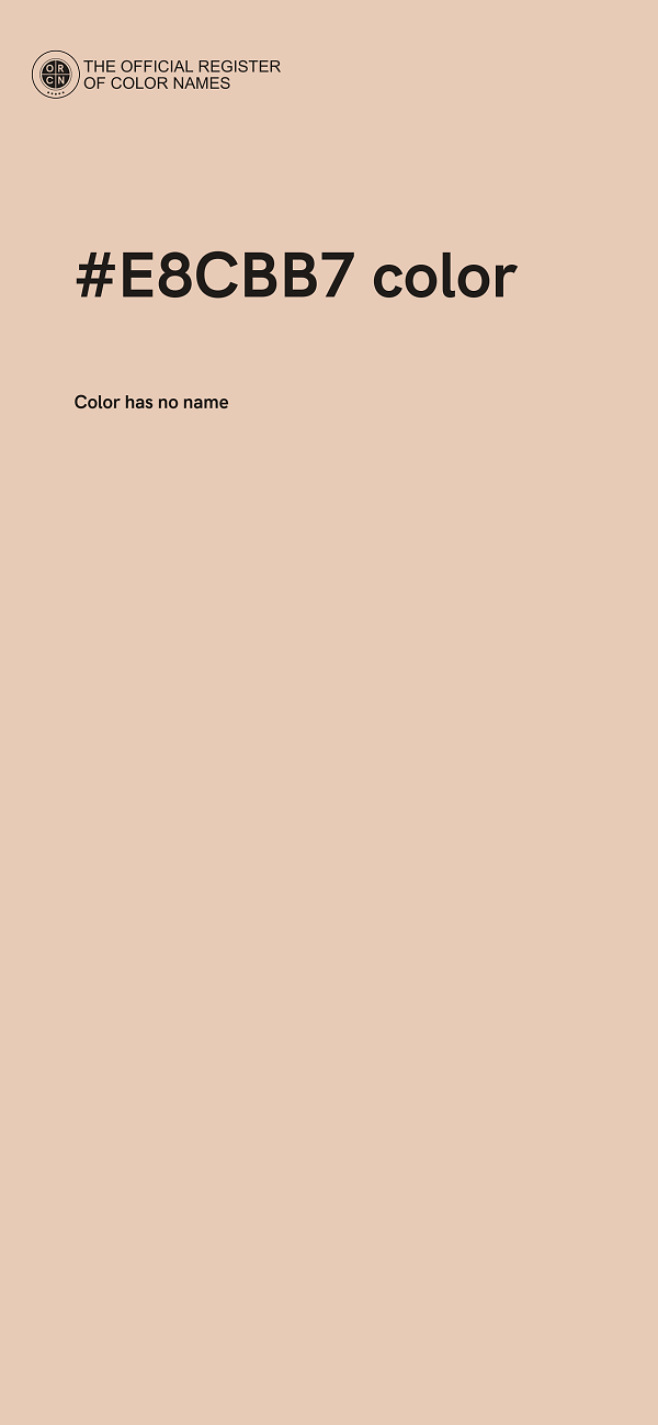 #E8CBB7 color image