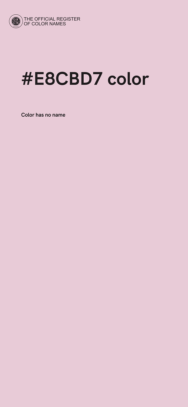 #E8CBD7 color image
