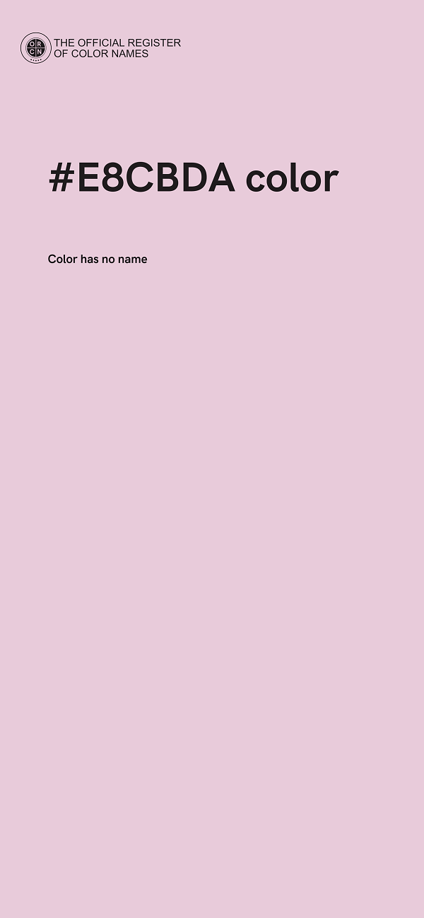 #E8CBDA color image