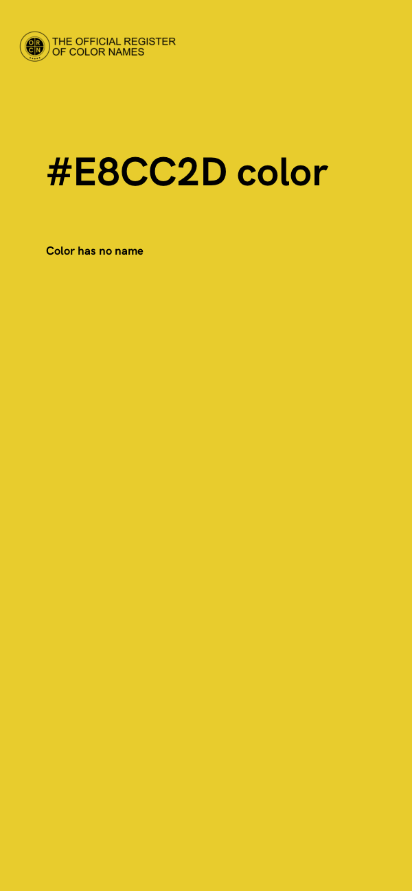 #E8CC2D color image