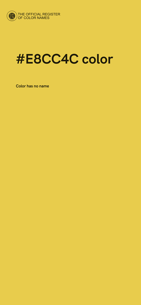 #E8CC4C color image
