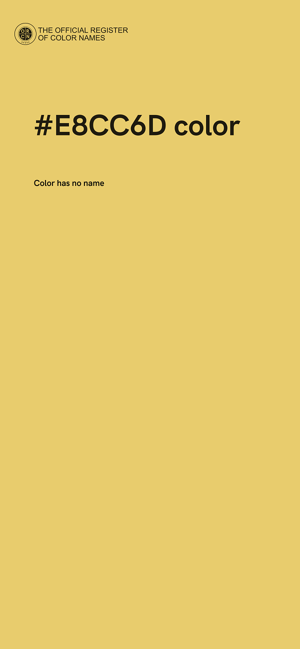 #E8CC6D color image