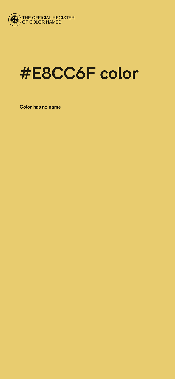 #E8CC6F color image