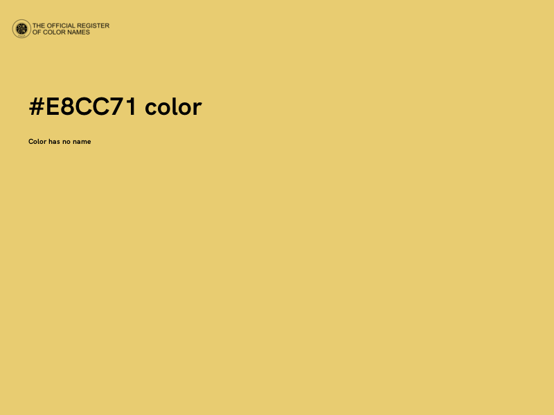 #E8CC71 color image
