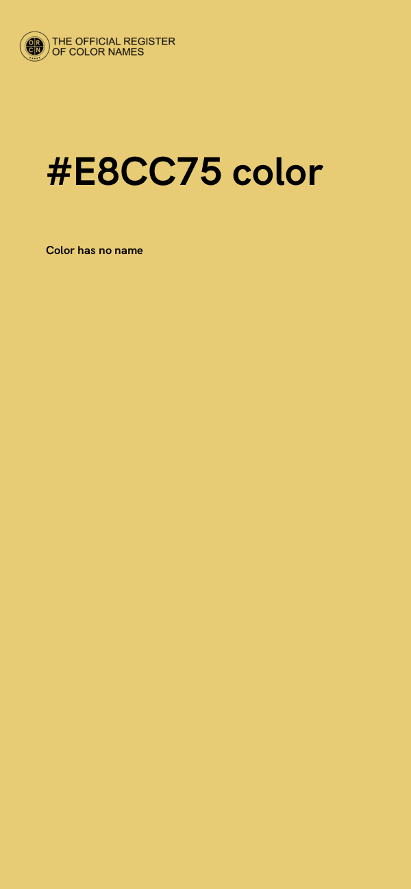#E8CC75 color image