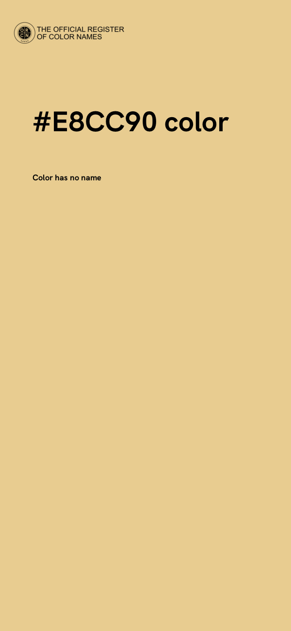 #E8CC90 color image