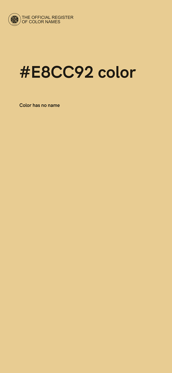 #E8CC92 color image
