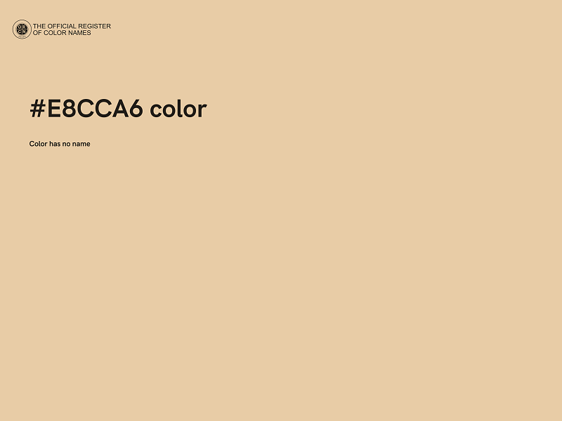 #E8CCA6 color image