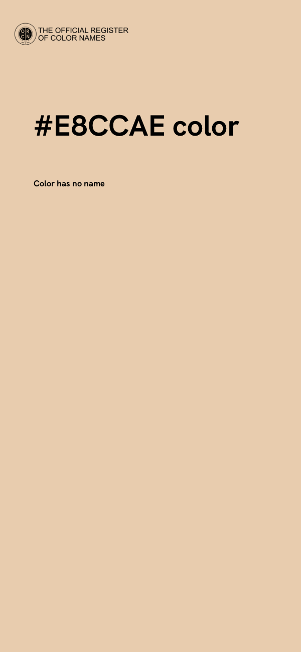 #E8CCAE color image