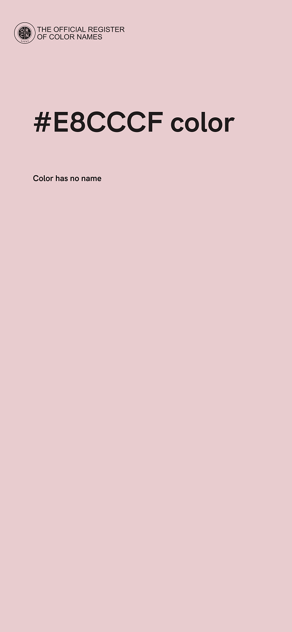 #E8CCCF color image