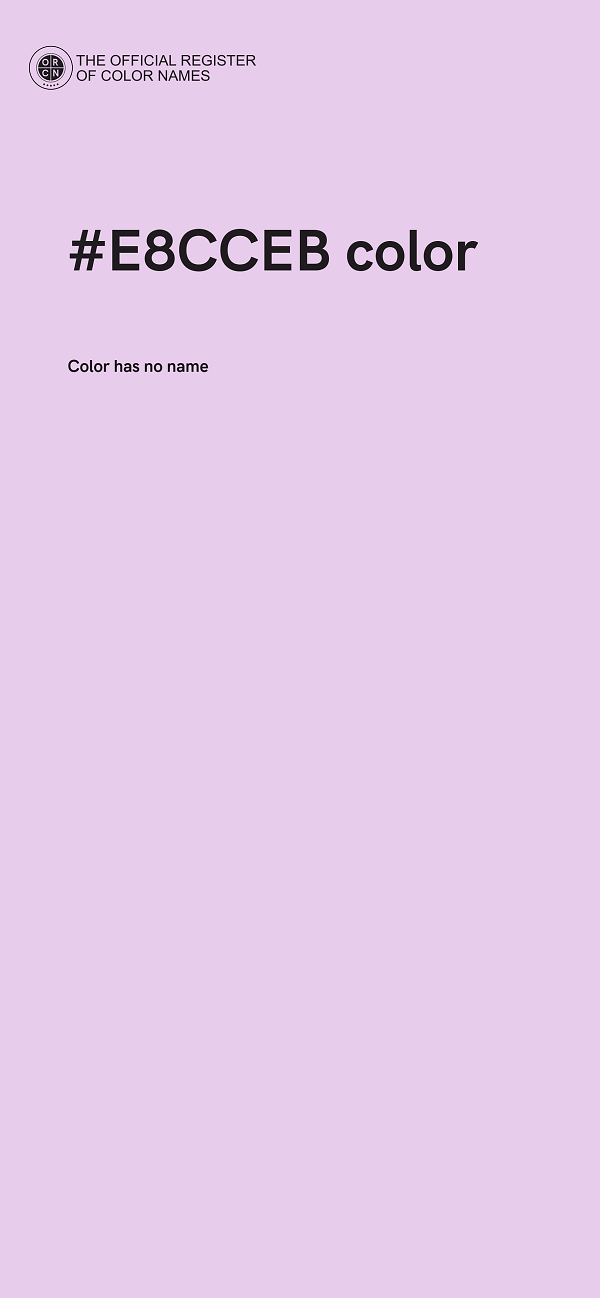 #E8CCEB color image
