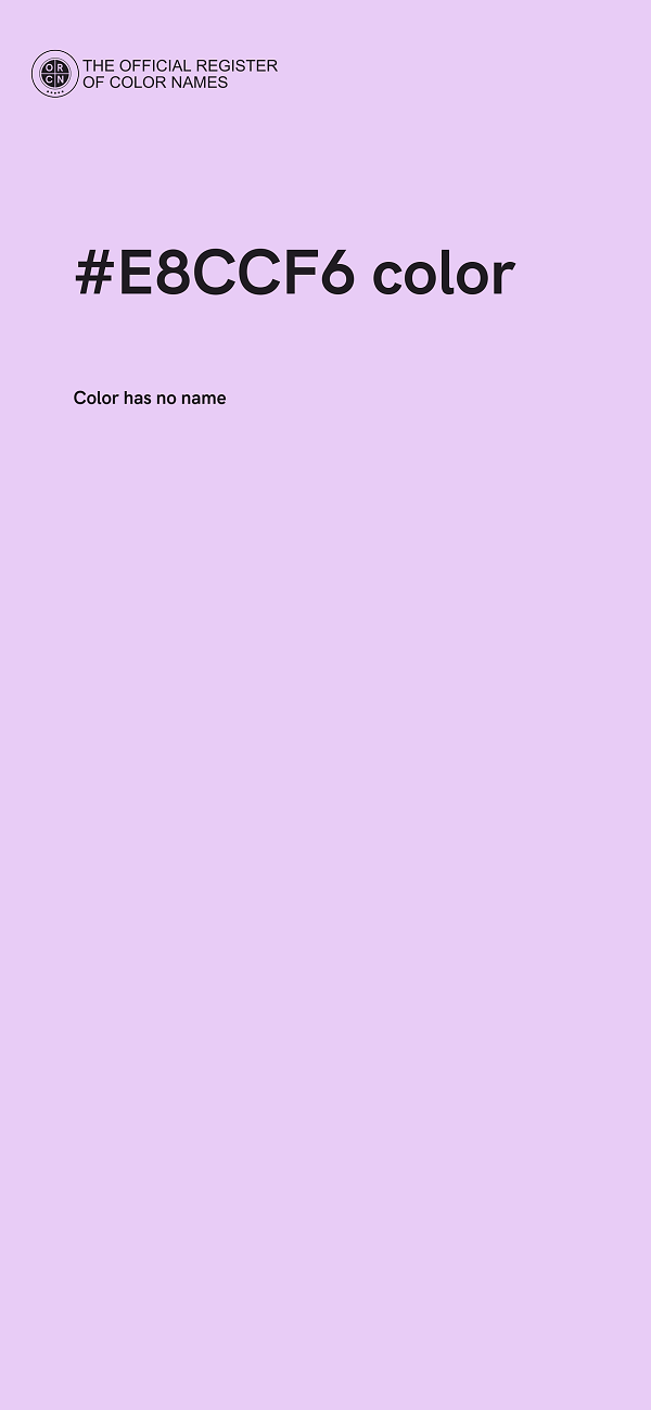 #E8CCF6 color image