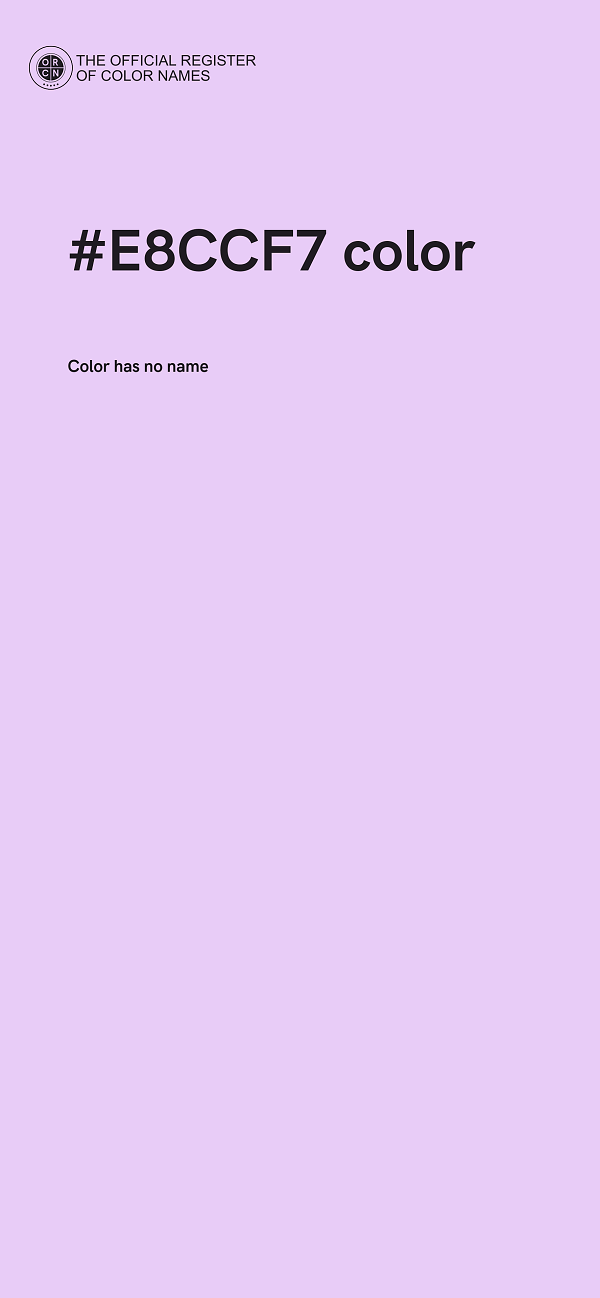 #E8CCF7 color image