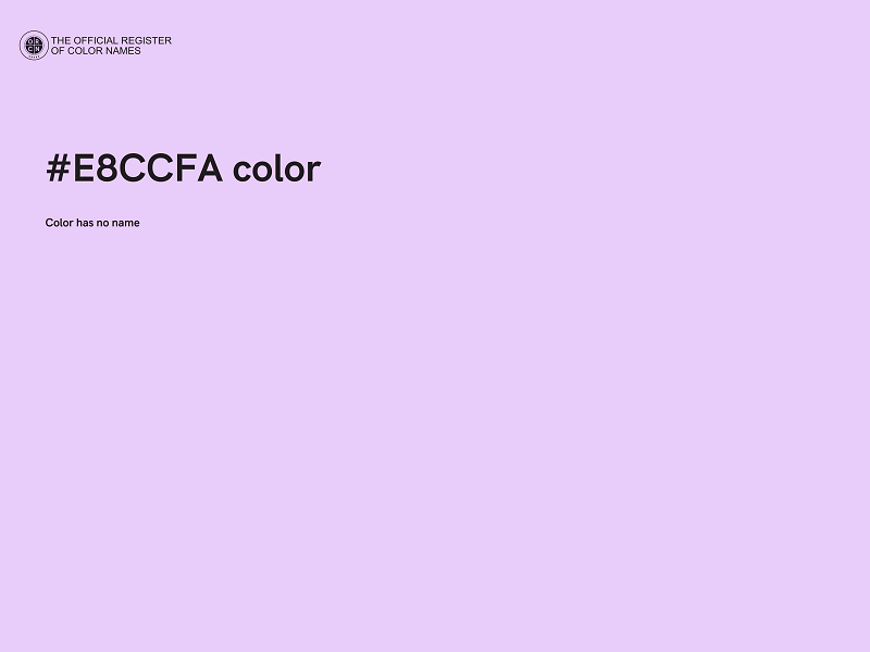 #E8CCFA color image