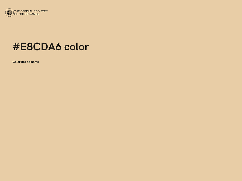 #E8CDA6 color image