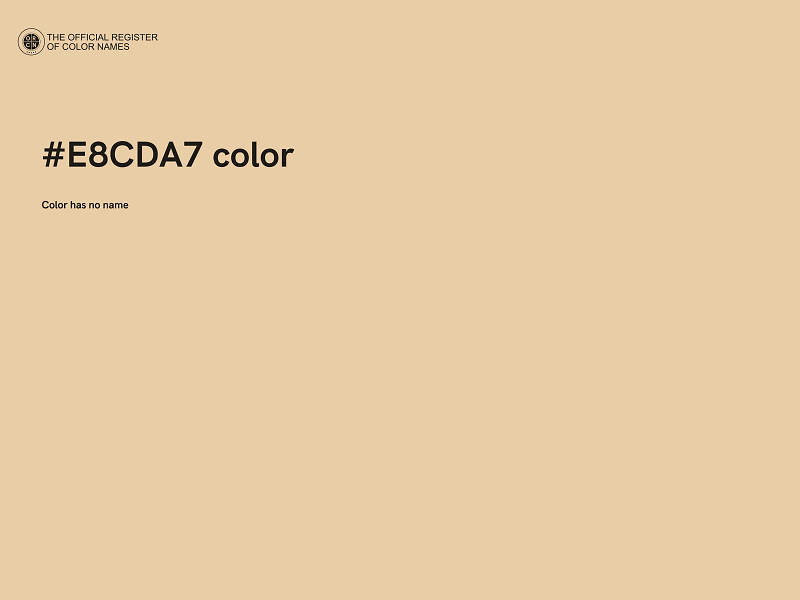 #E8CDA7 color image