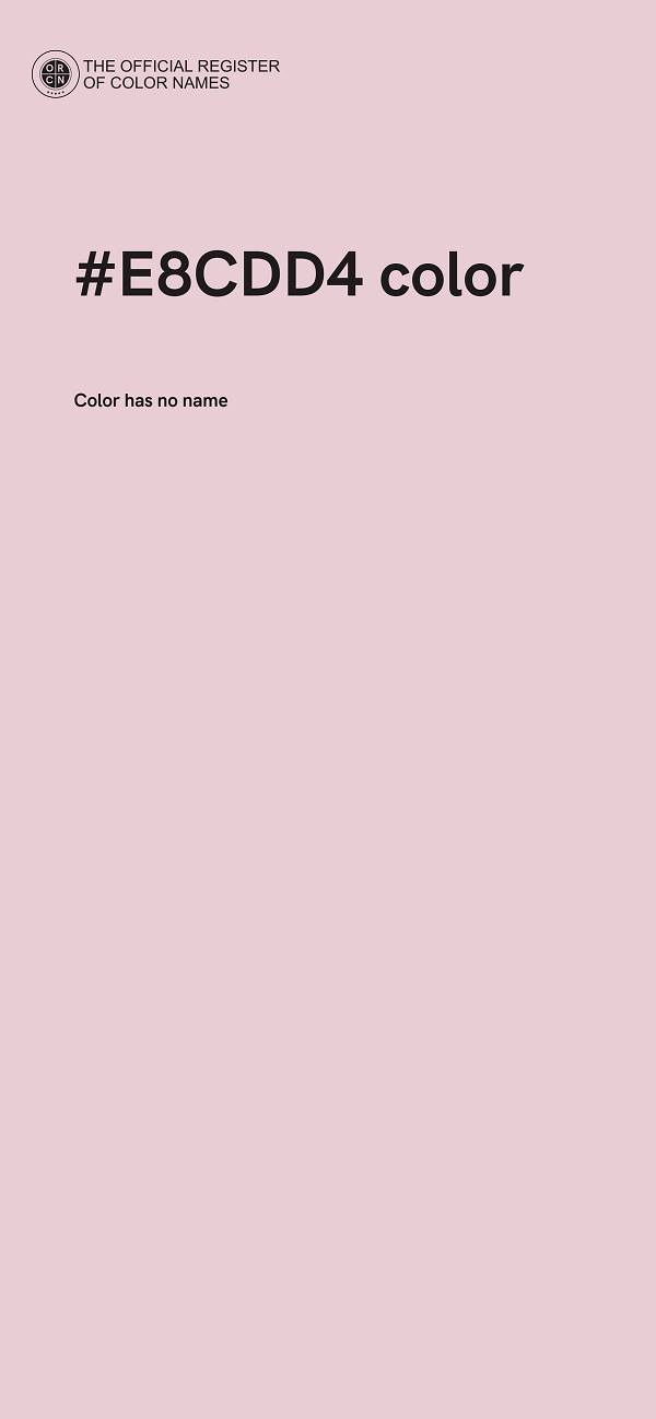 #E8CDD4 color image