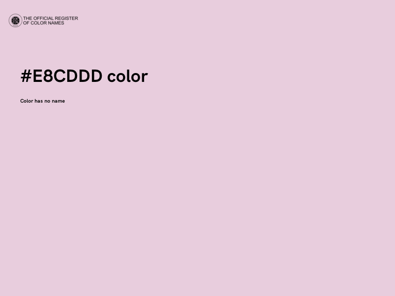 #E8CDDD color image