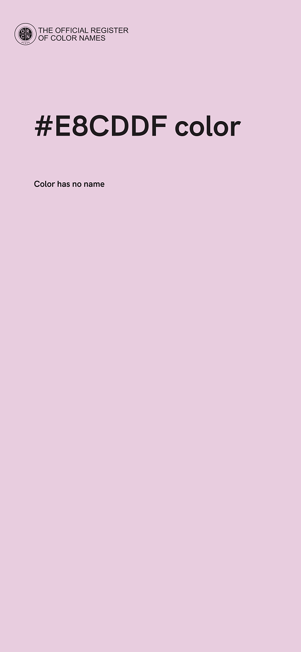 #E8CDDF color image