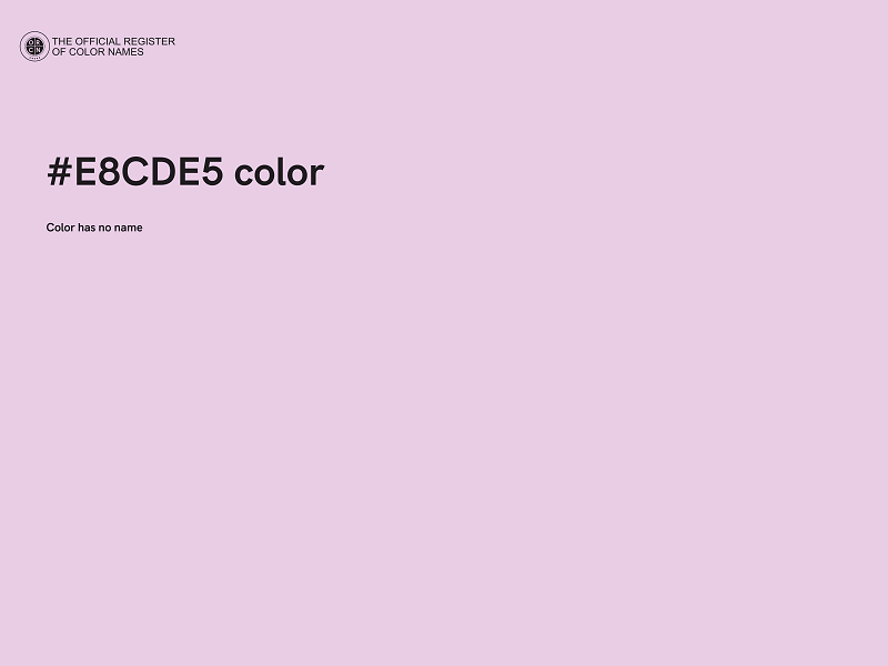 #E8CDE5 color image