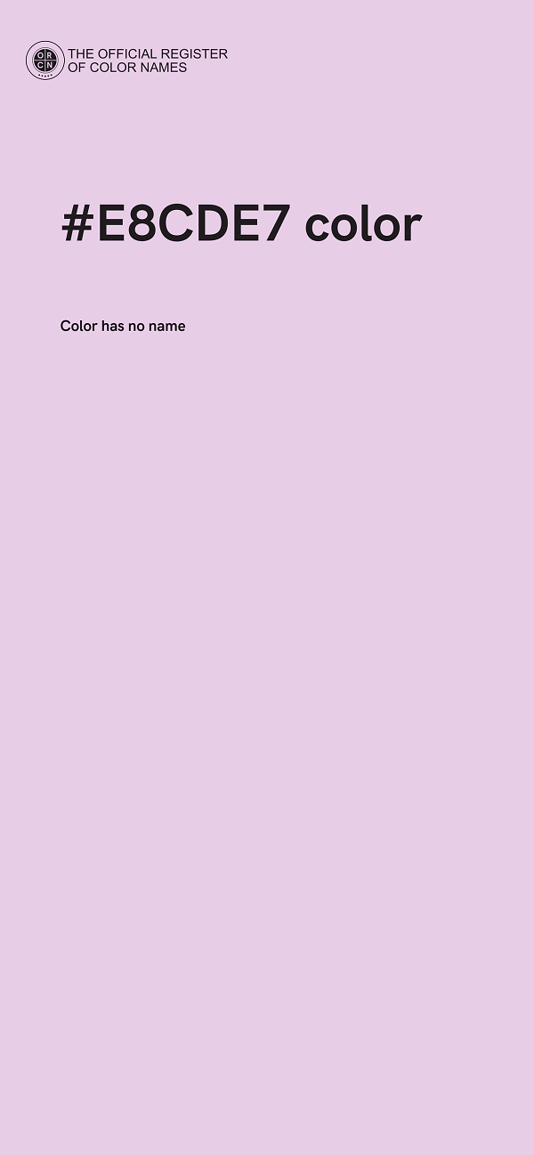 #E8CDE7 color image