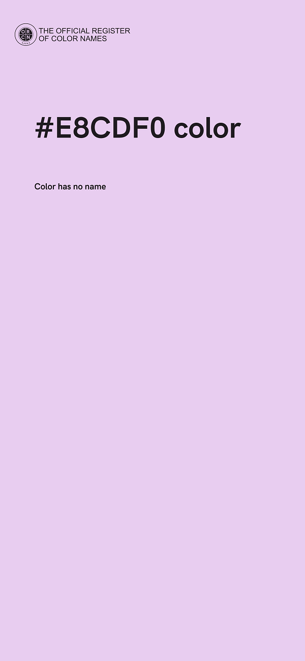 #E8CDF0 color image