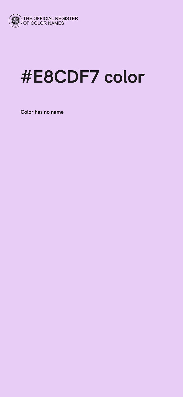 #E8CDF7 color image