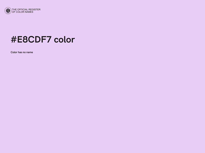 #E8CDF7 color image