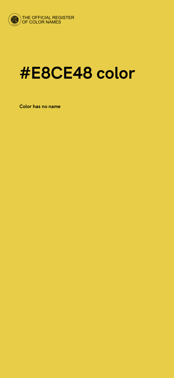 #E8CE48 color image