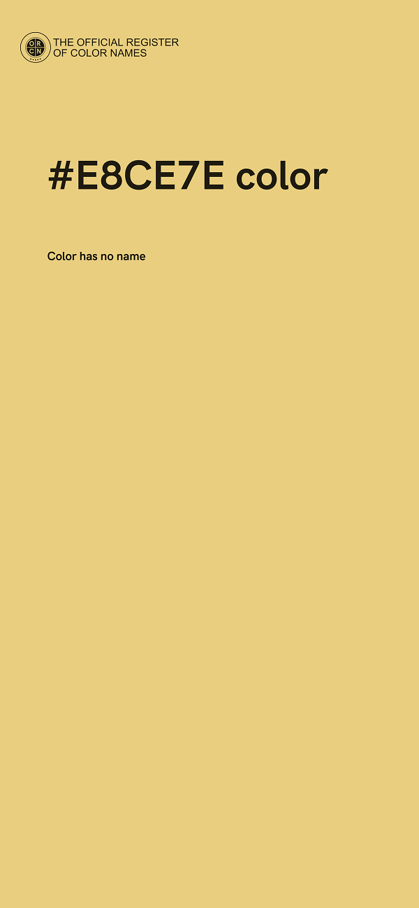 #E8CE7E color image