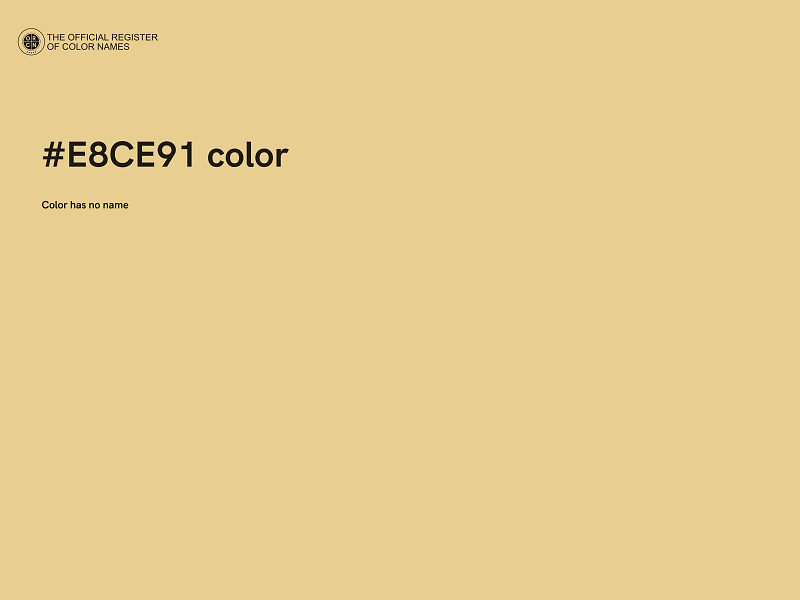 #E8CE91 color image