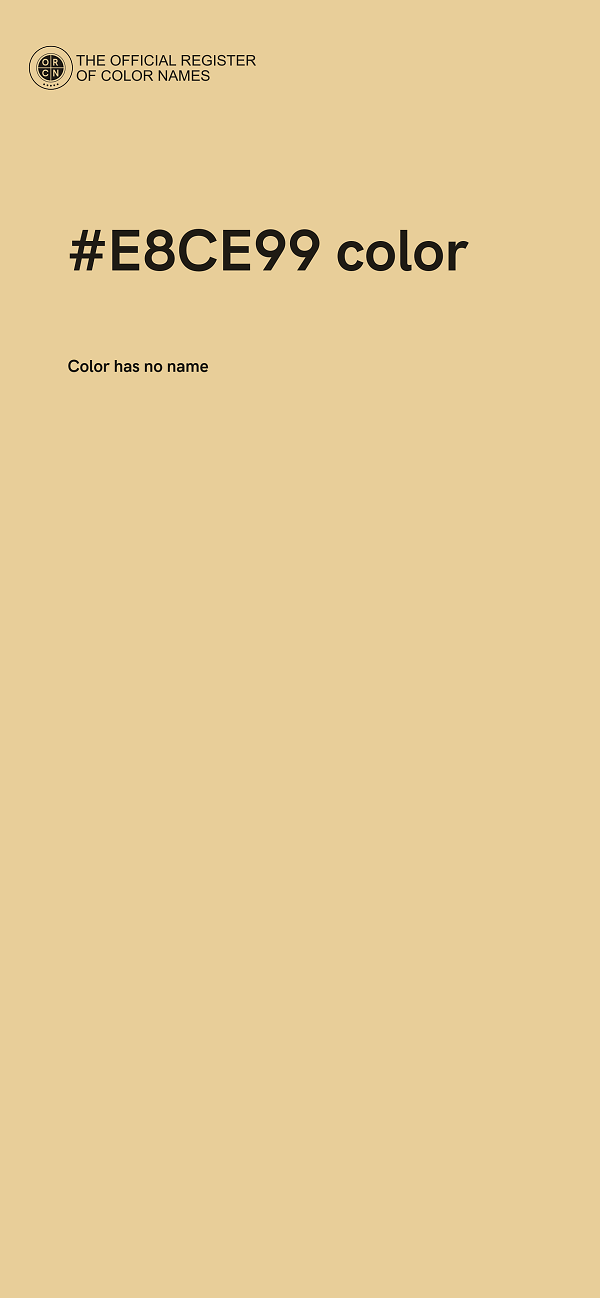 #E8CE99 color image