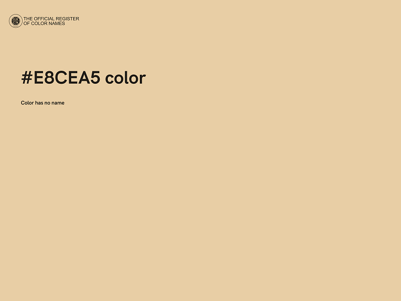 #E8CEA5 color image