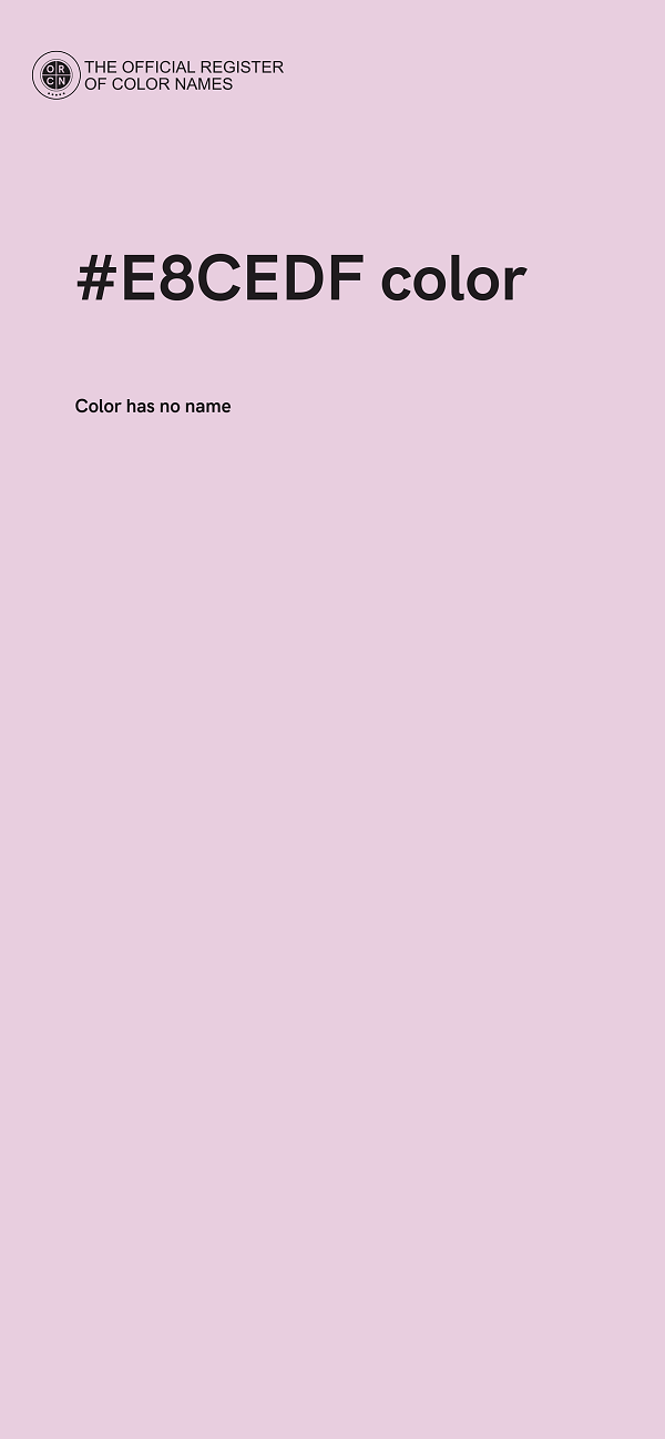 #E8CEDF color image