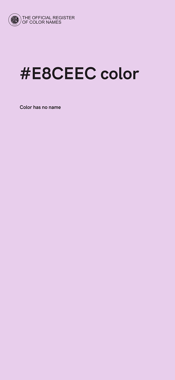 #E8CEEC color image