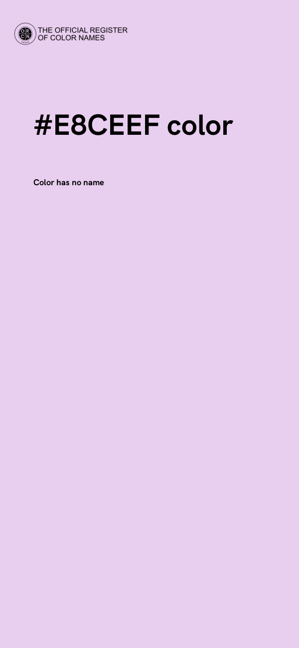 #E8CEEF color image