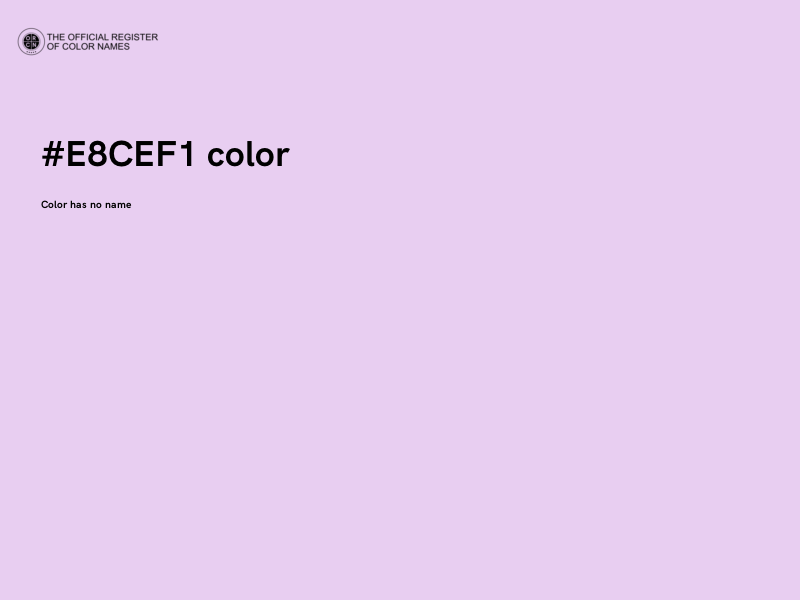 #E8CEF1 color image