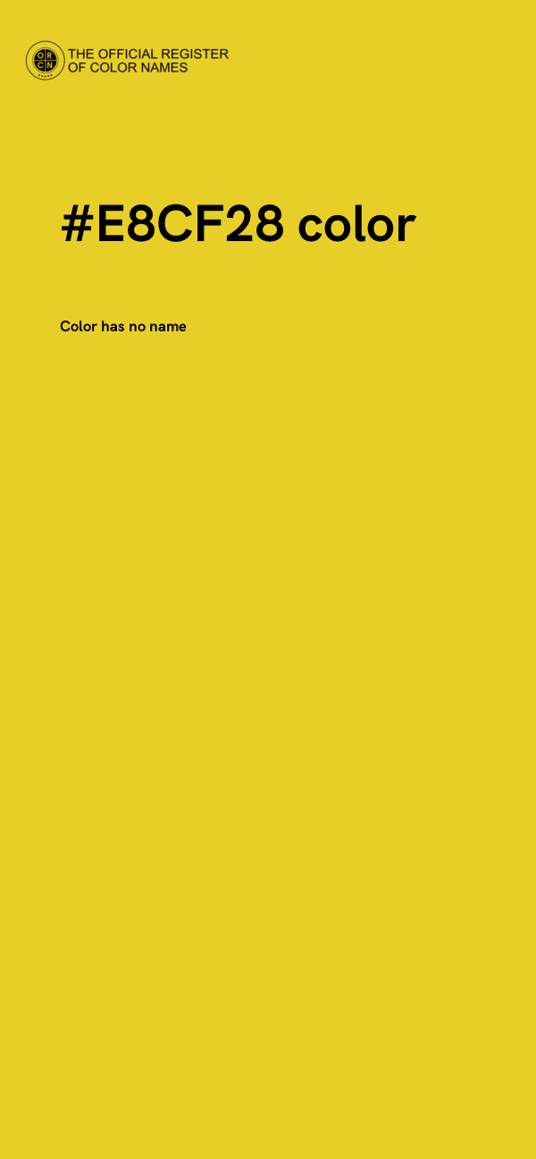 #E8CF28 color image