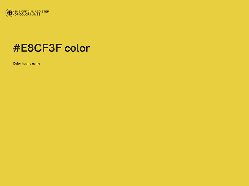 #E8CF3F color image
