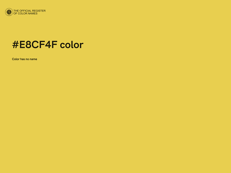 #E8CF4F color image